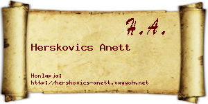 Herskovics Anett névjegykártya