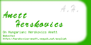 anett herskovics business card